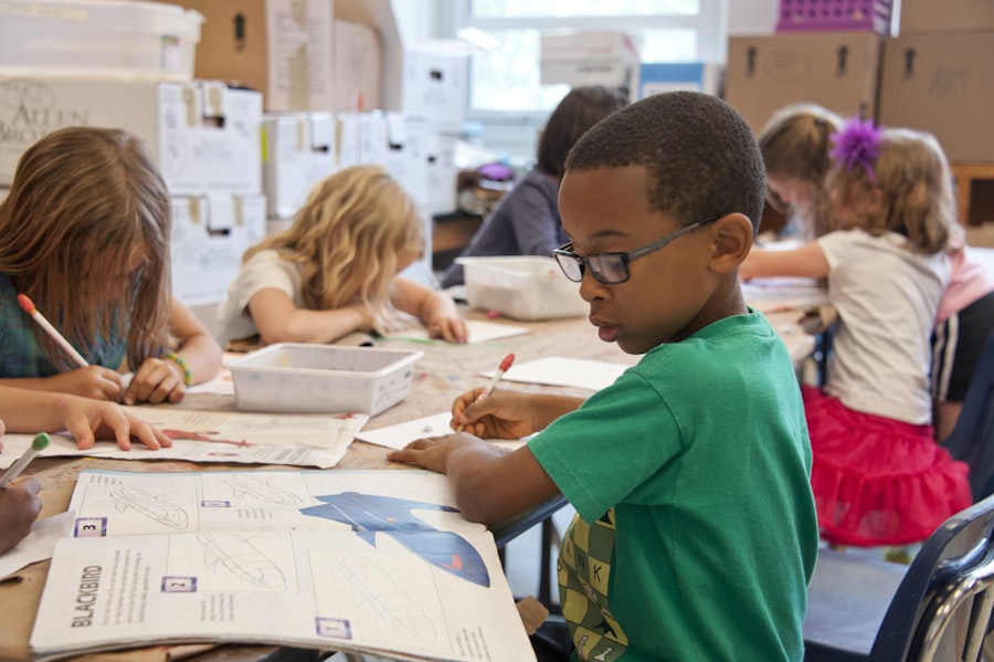 Students engaged in collaborative learning